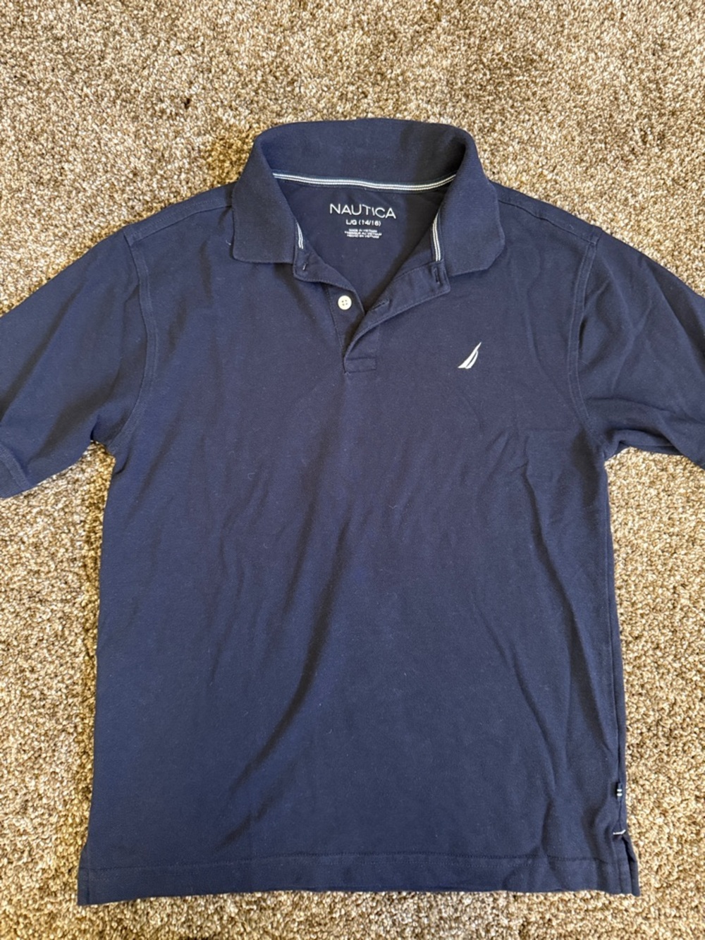 Nautica Men's Navy Polo with White Sail Logo